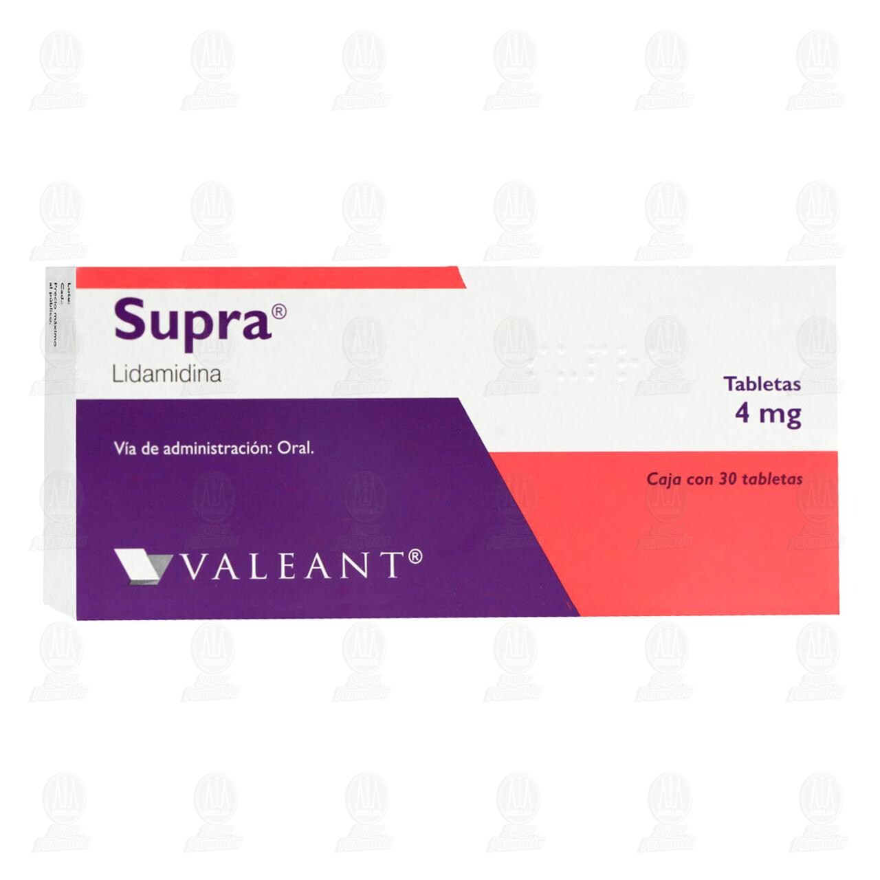 Supra 4 mg, 30 Tabletas. image number 0