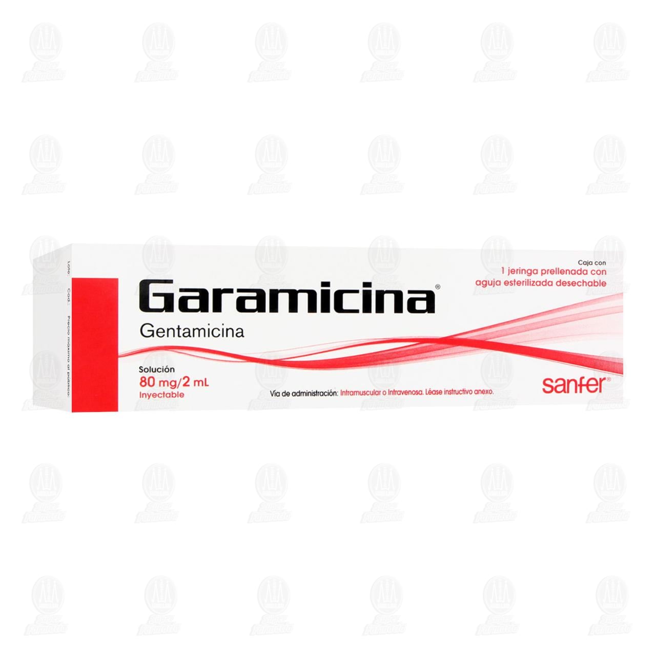 Garamicina Soluci&oacute;n 80mg/2ml, 1 Jeringa prellenada. image number 0