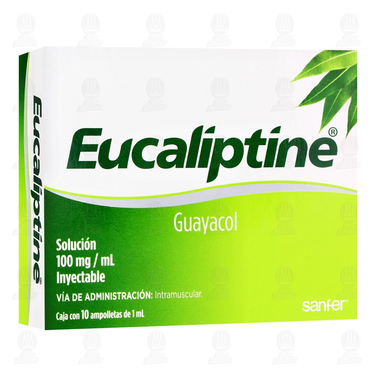 Eucaliptine 100mg/ml Soluci&oacute;n Inyectable, 10 Ampolletas de 1 ml. image number 0