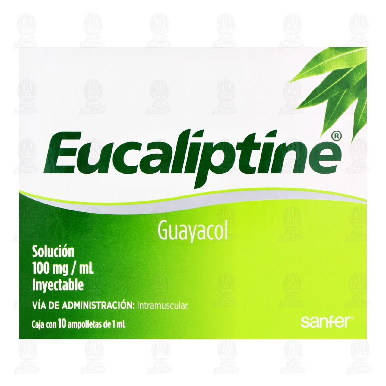 Eucaliptine 100mg/ml Soluci&oacute;n Inyectable, 10 Ampolletas de 1 ml. image number 1