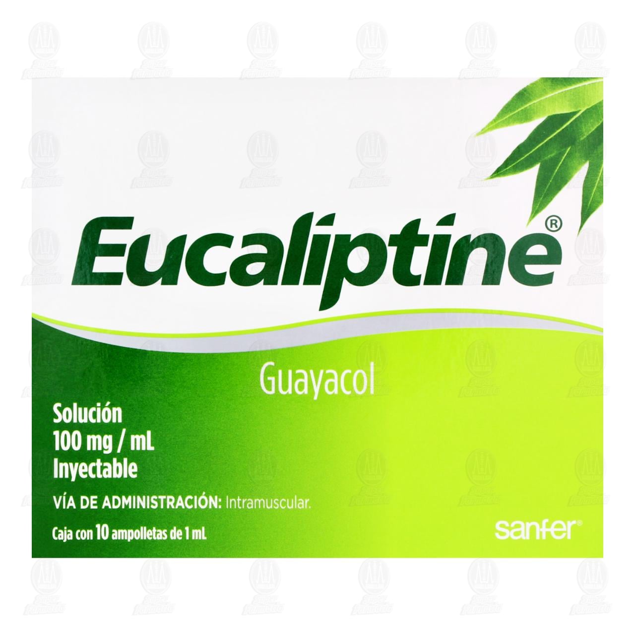 Eucaliptine 100mg/ml Soluci&oacute;n Inyectable, 10 Ampolletas de 1 ml. image number 1