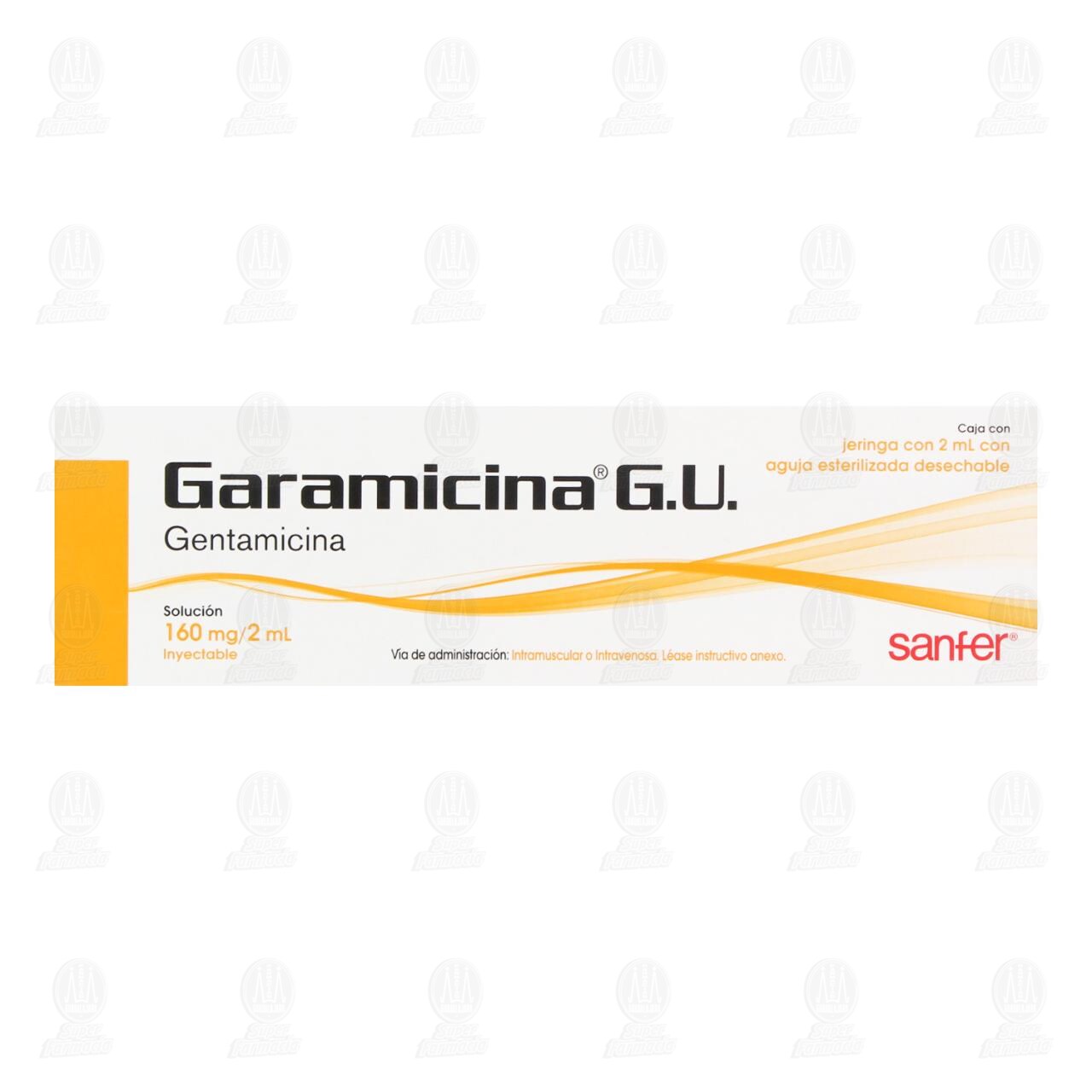 Garamicina G.U 160mg/2ml Soluci&oacute;n Inyectable, Jeringa con 2 ml. image number 1