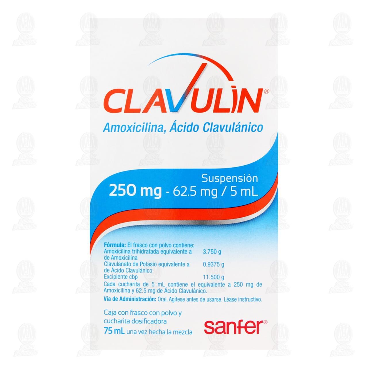 Clavulin 250mg/62.5mg/5ml, 75 ml. image number 2