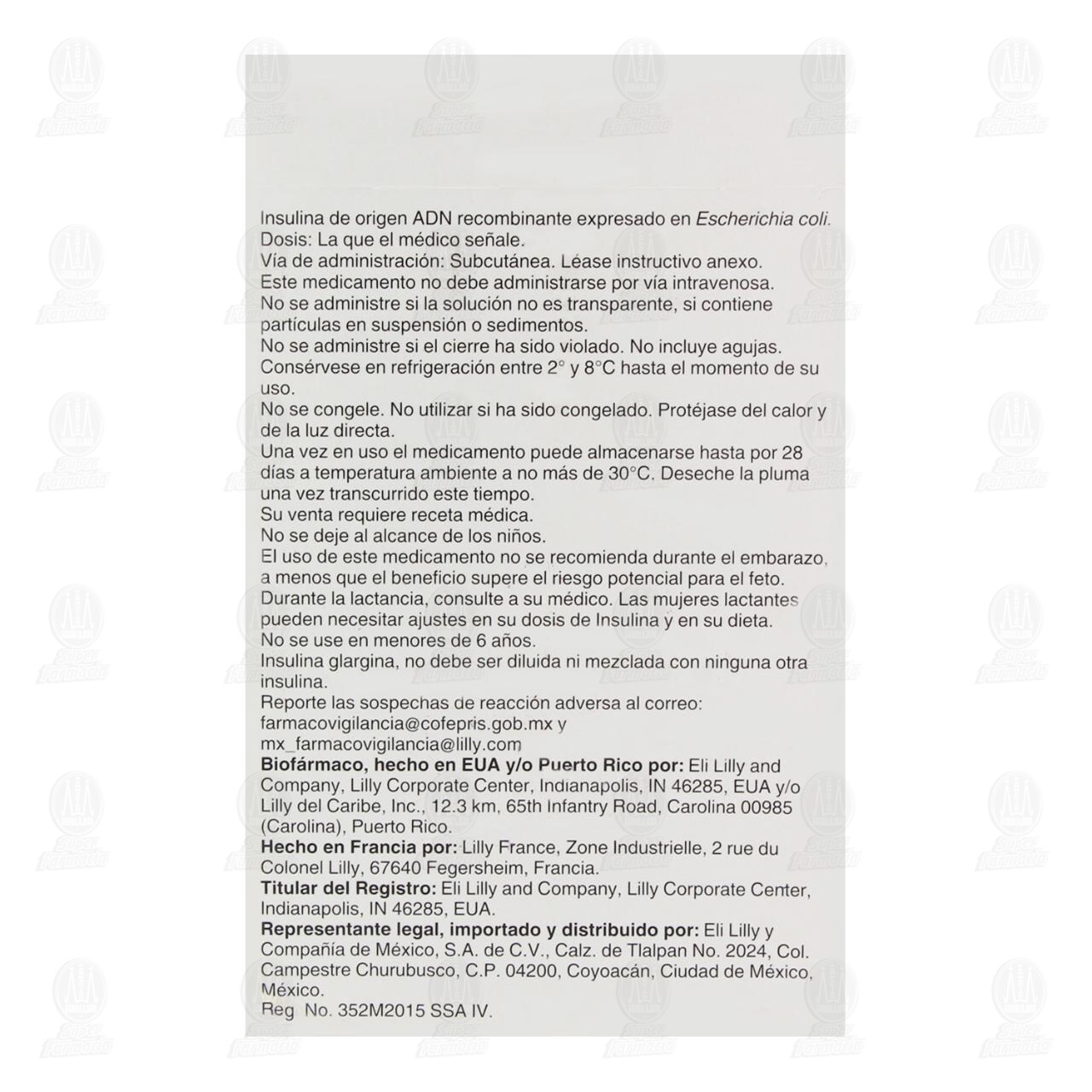 Abasaglar KwikPen 100U/ml Plumas Precargadas, 3 ml. image number 2