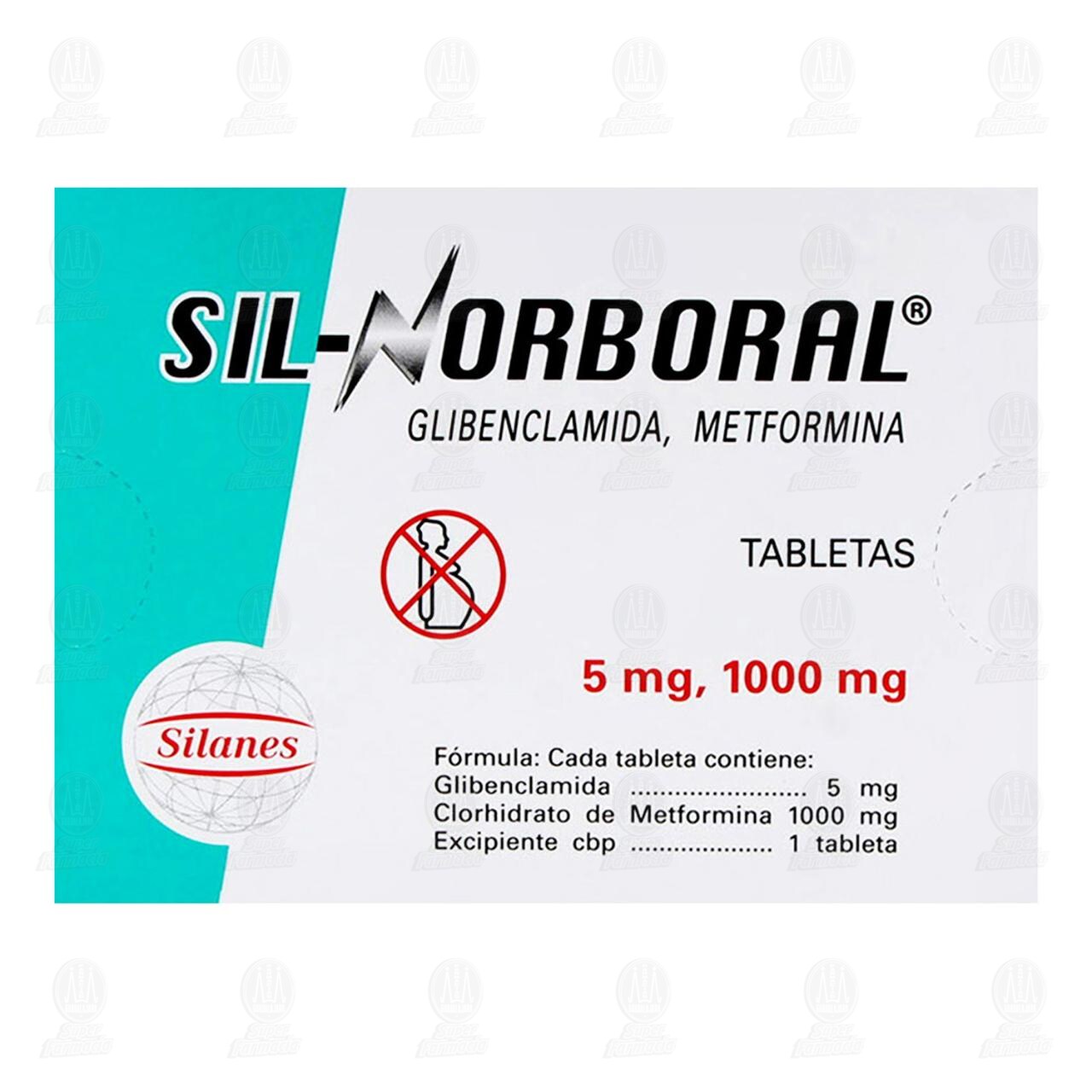 Sil-Norboral 5mg/1000mg, 40 Tabletas. image number 2