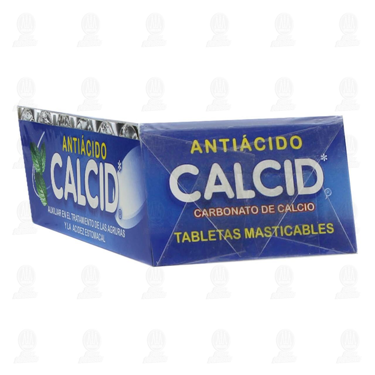 Anti&aacute;cido Calcid Menta, 12 Rollos de 12 Tabletas Masticables. image number 0