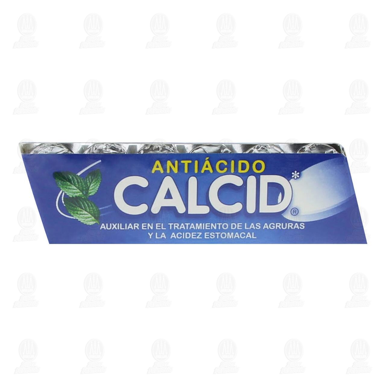 Anti&aacute;cido Calcid Menta, 12 Rollos de 12 Tabletas Masticables. image number 2