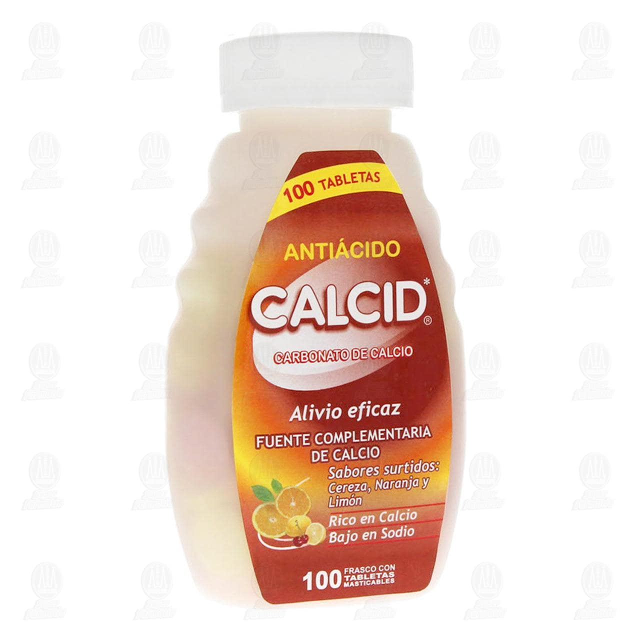 Anti&aacute;cido Calcid Sabores Surtidos, 100 Tabletas Masticables. image number 0