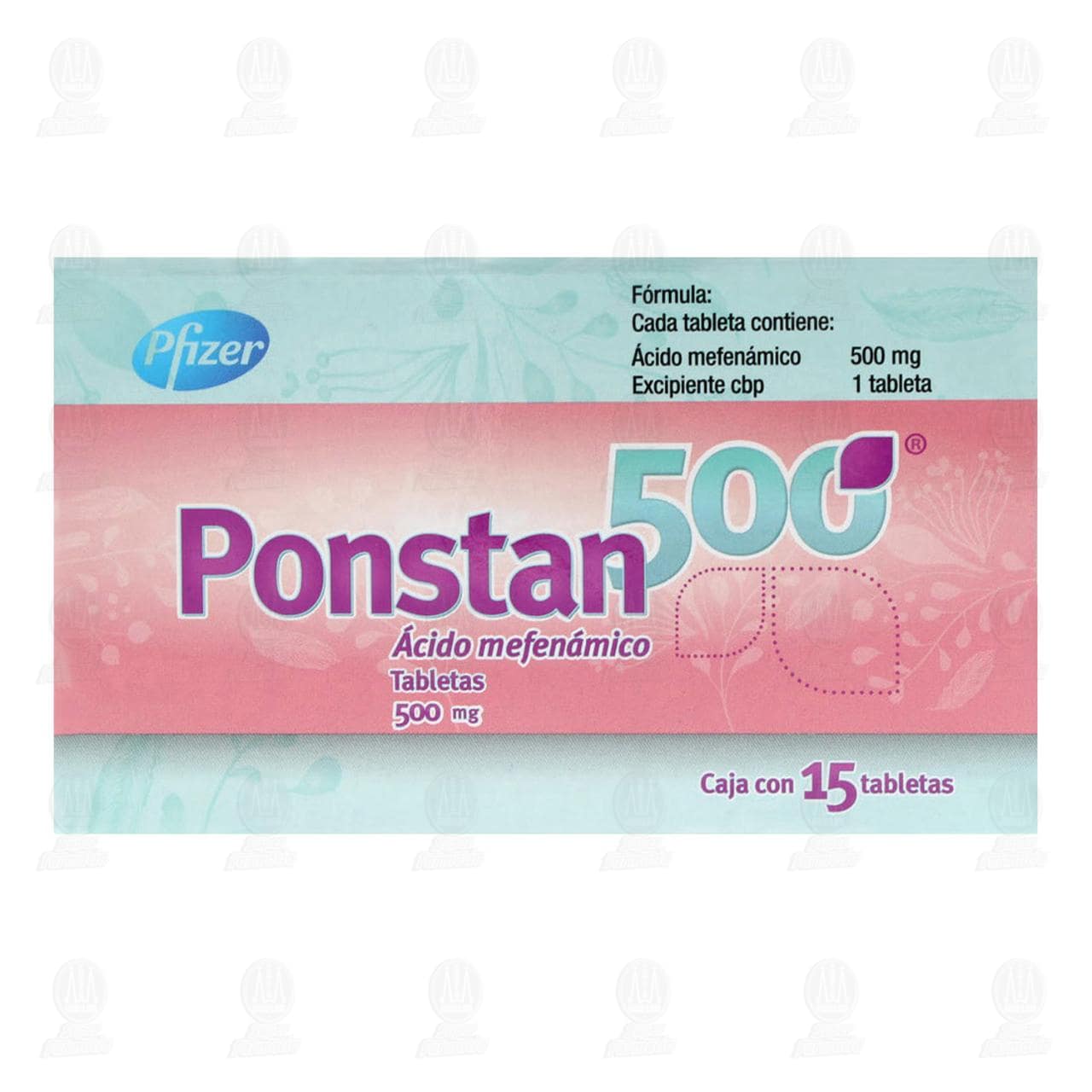 Ponstan 500 mg, 15 Tabletas. image number 2