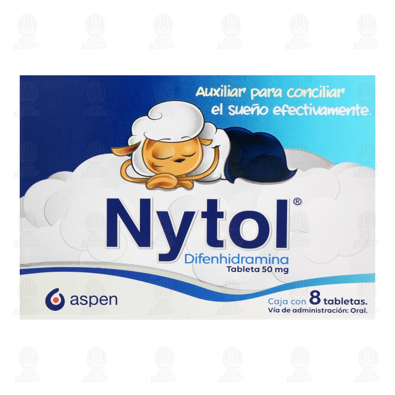 Nytol 50 mg, 8 Tabletas. image number 1