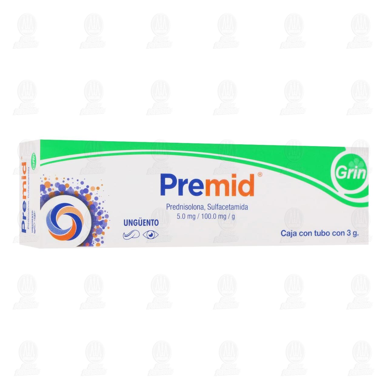 Premid 5.0mg/100mg/gr, 3 gr Ungüento Oftálmico.