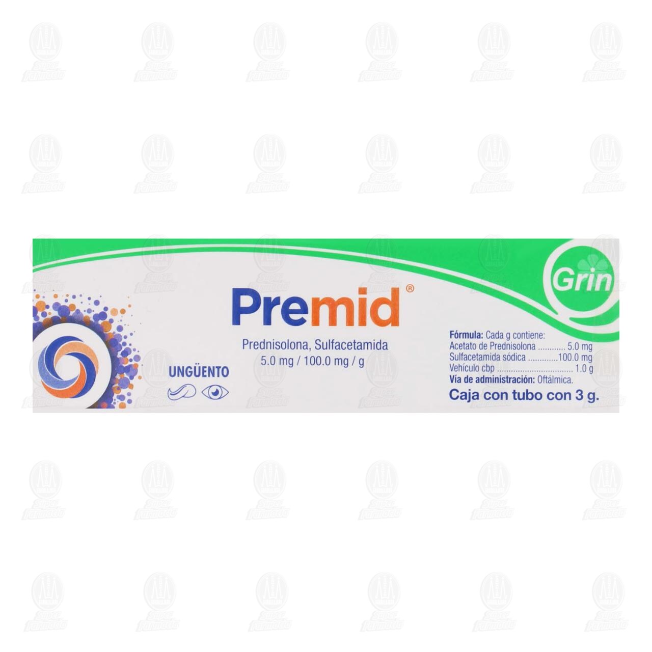 Premid 5.0mg/100mg/gr, 3 gr Ungüento Oftálmico. de PREMID | Farmacias ...