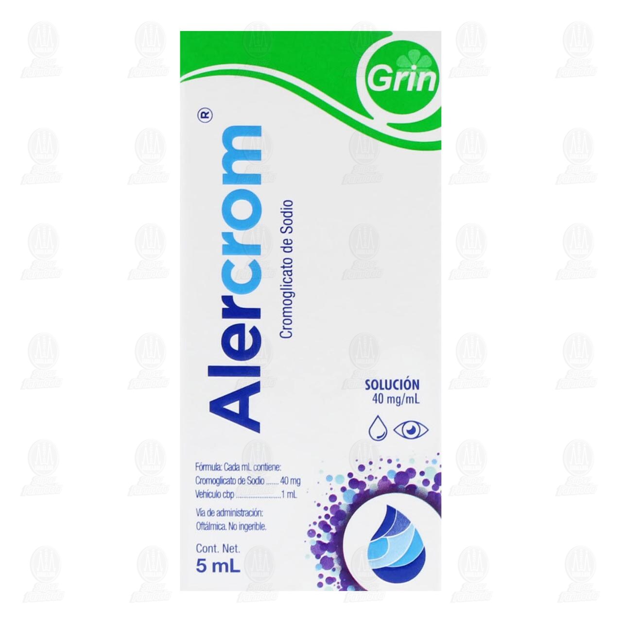 Alercrom 40mg/ml Soluci&oacute;n Oft&aacute;lmica Gotas, 5 ml. image number 2