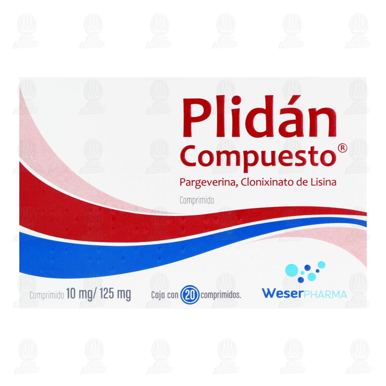Plidán Compuesto 10/125mg, 20 Comprimidos. image number 1
