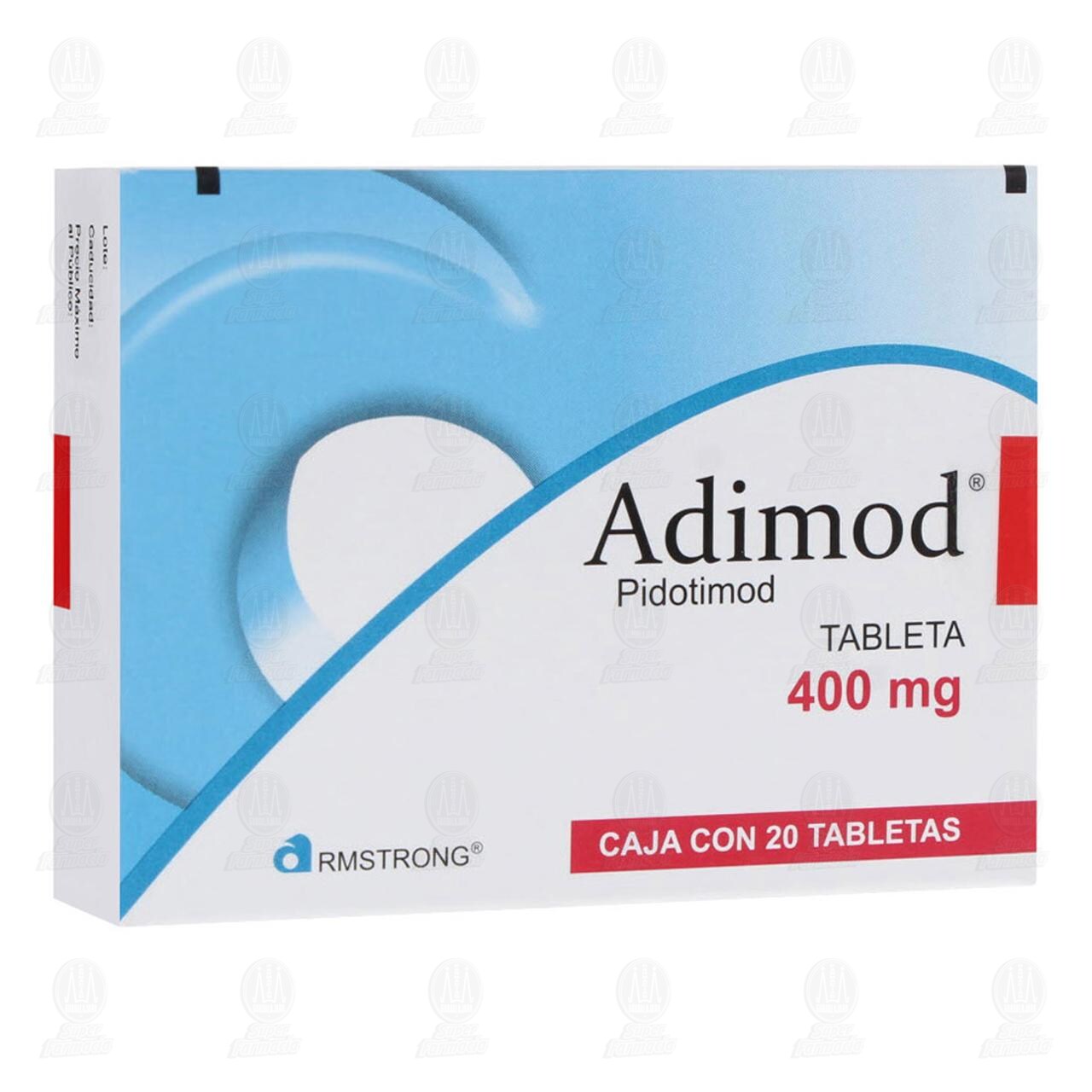 Adimod 400 mg, 20 Tabletas. image number 0