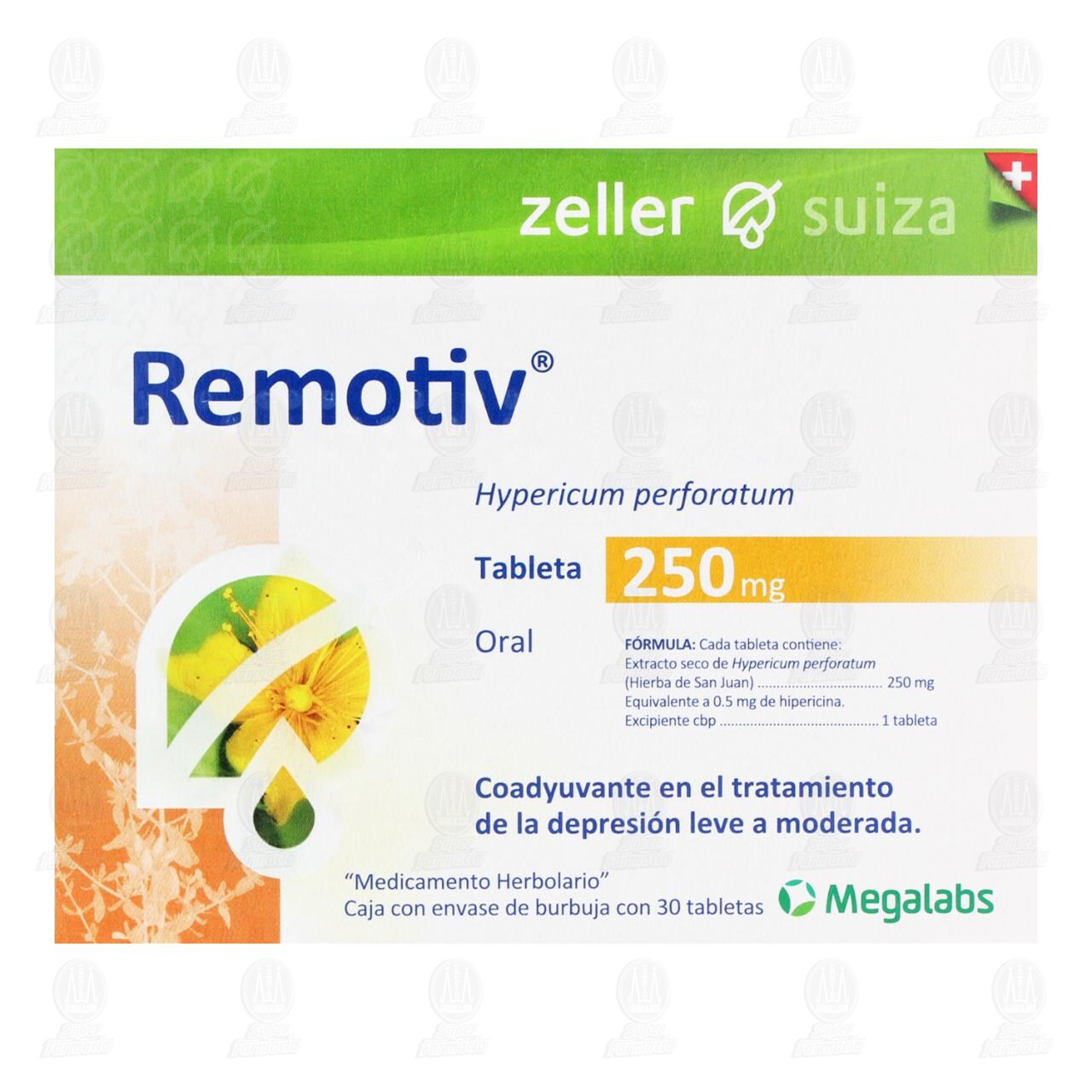 Remotiv 250 mg, 30 Tabletas. image number 1