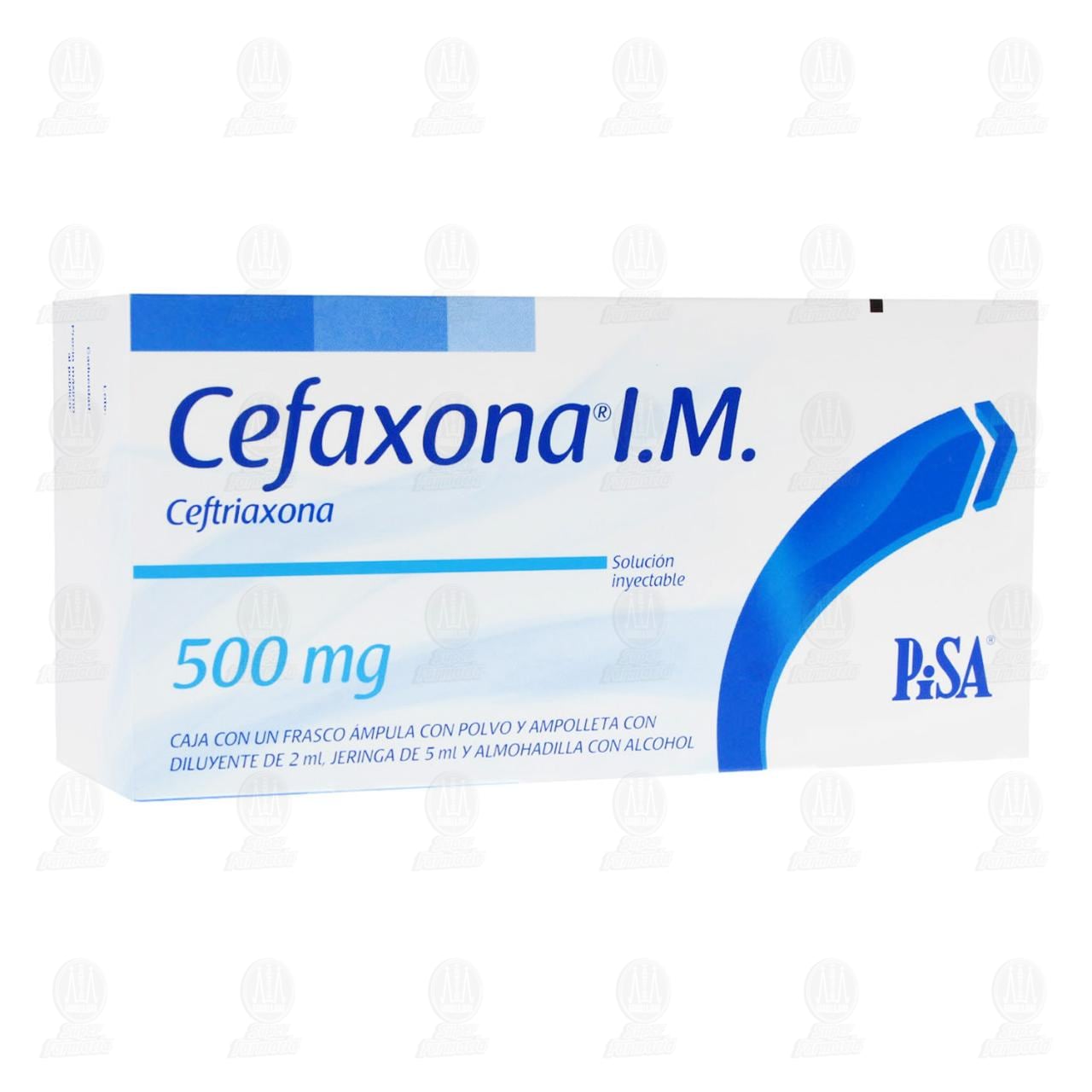 Cefaxona I.M. 500mg &Aacute;mpula con Polvo y Ampolleta 2ml, Jeringa 5ml y Almohadilla. image number 0
