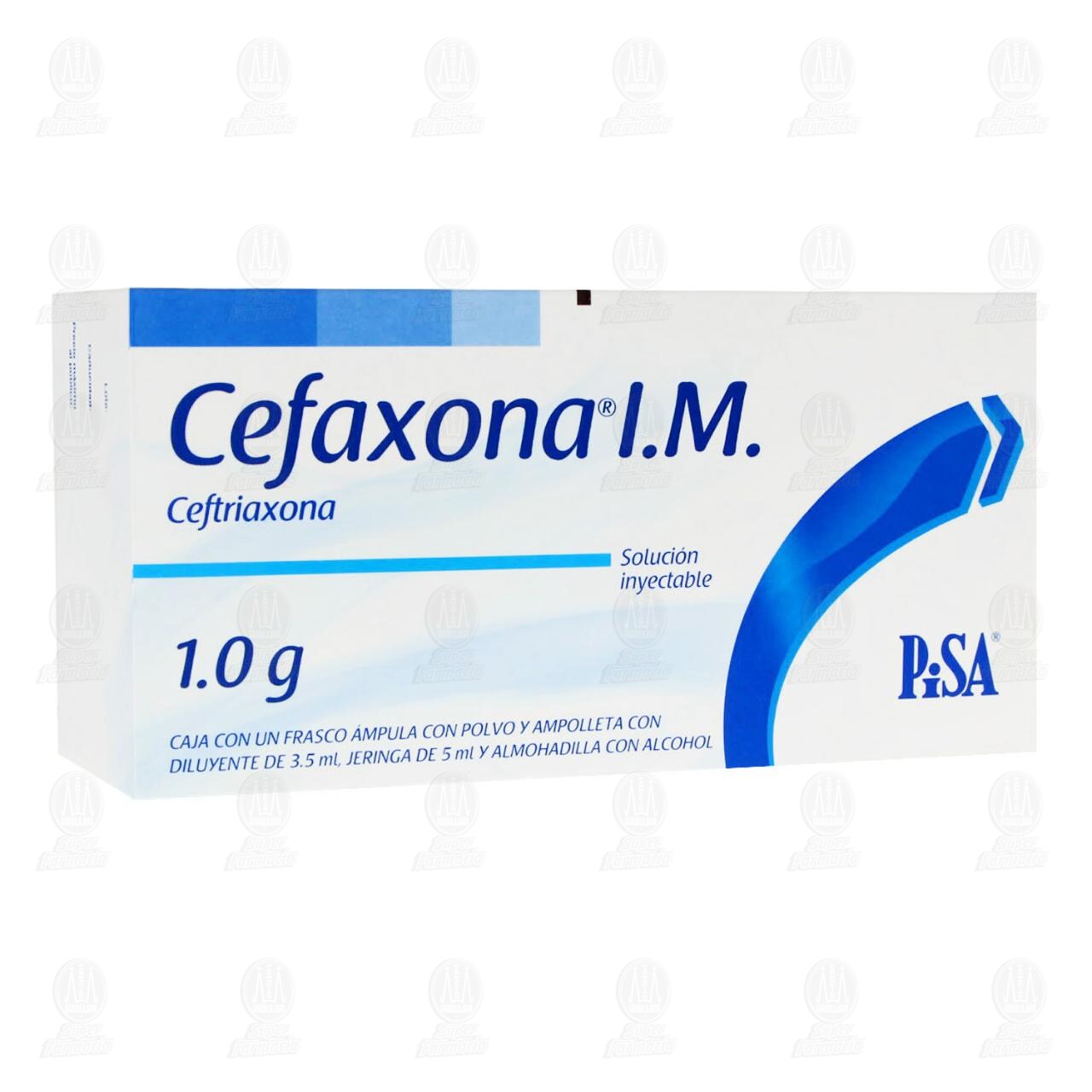 Cefaxona I.M 1gr &Aacute;mpula Polvo y Ampolleta 3.5ml, Jeringa y Almohadilla. image number 0