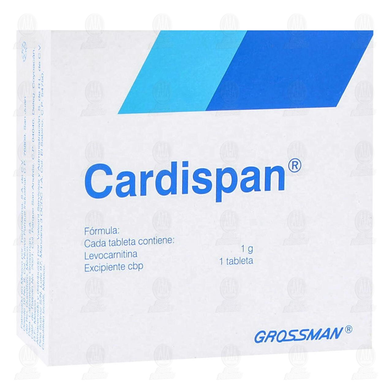 Cardispan 1 gr, 20 Tabletas. image number 0