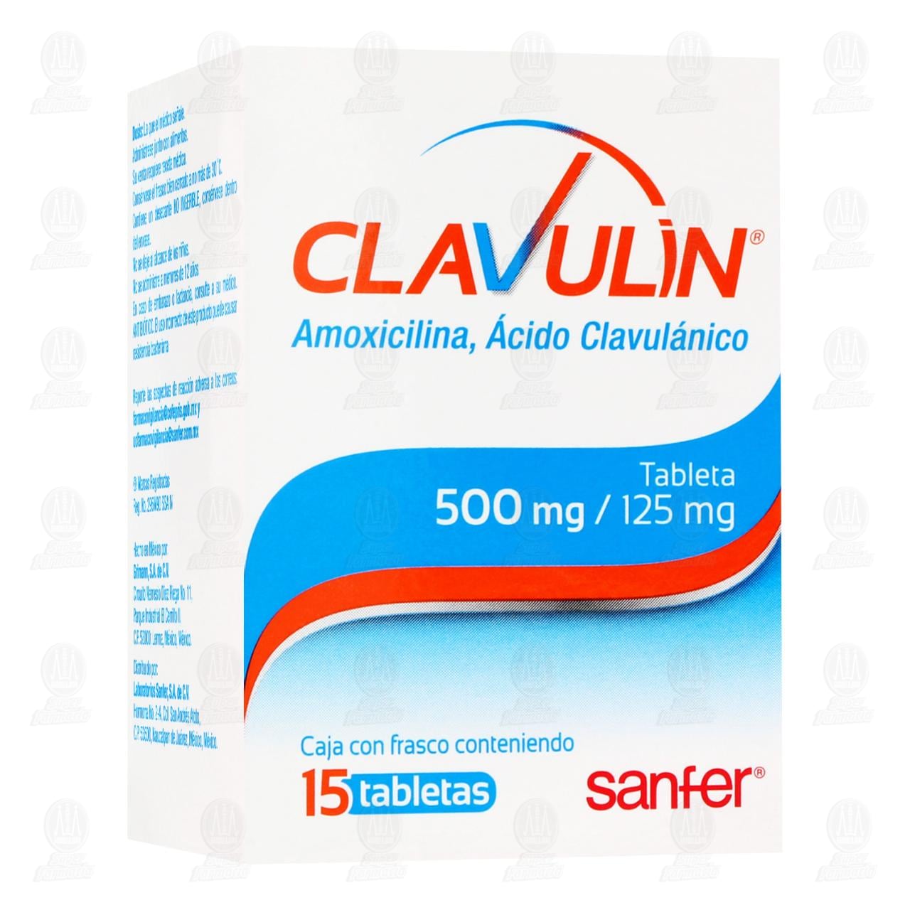 Imagen para Clavulin 500mg/125mg, 15 Tabletas.