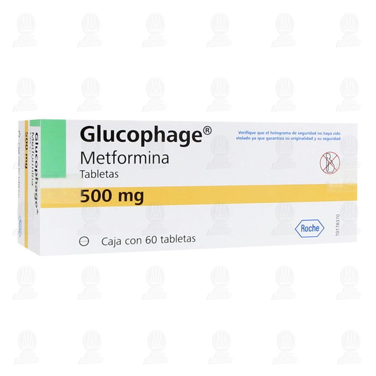 Glucophage 500 mg, 60 Tabletas. image number 0
