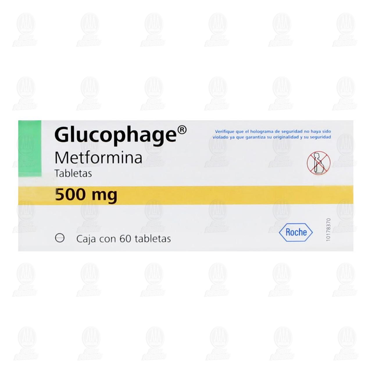 Glucophage 500 mg, 60 Tabletas. image number 1