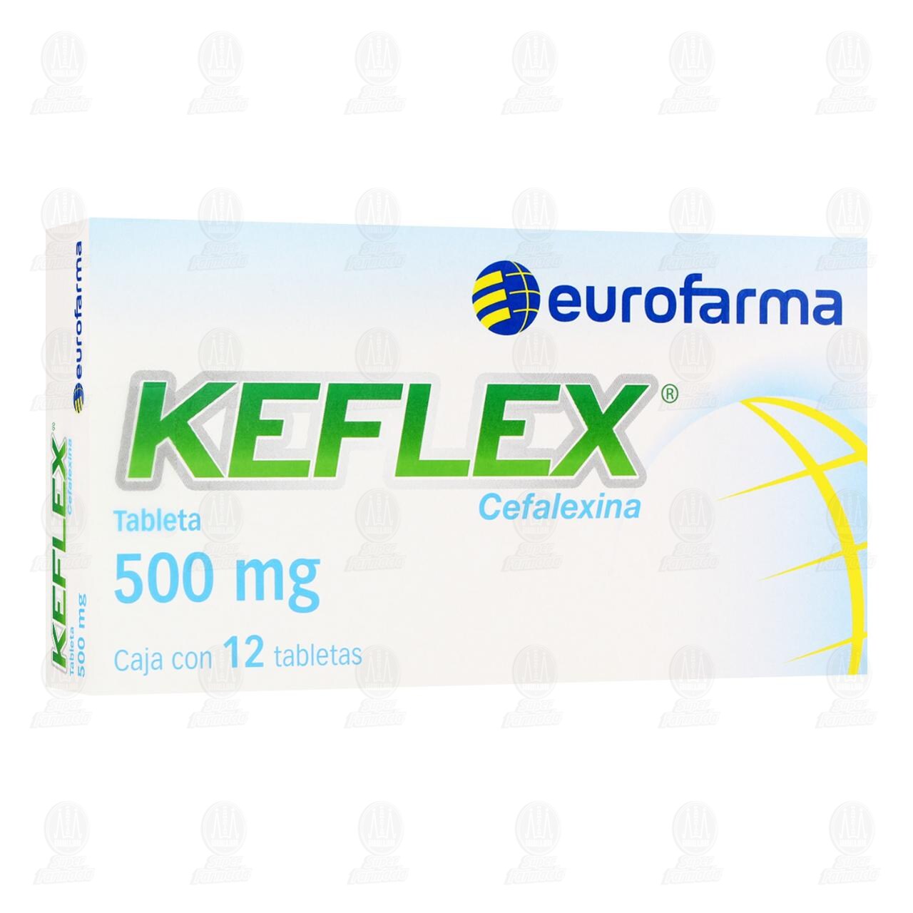 Keflex 500 mg, 12 tabletas. image number 0