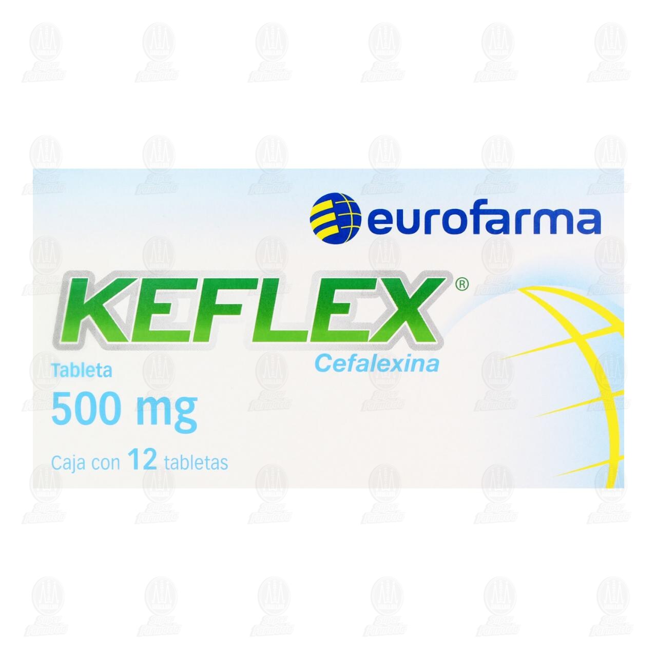 Keflex 500 mg, 12 tabletas. image number 1