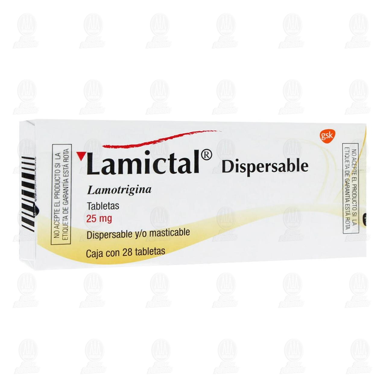 Lamictal Dispersable 25 mg, 28 Tabletas. image number 0