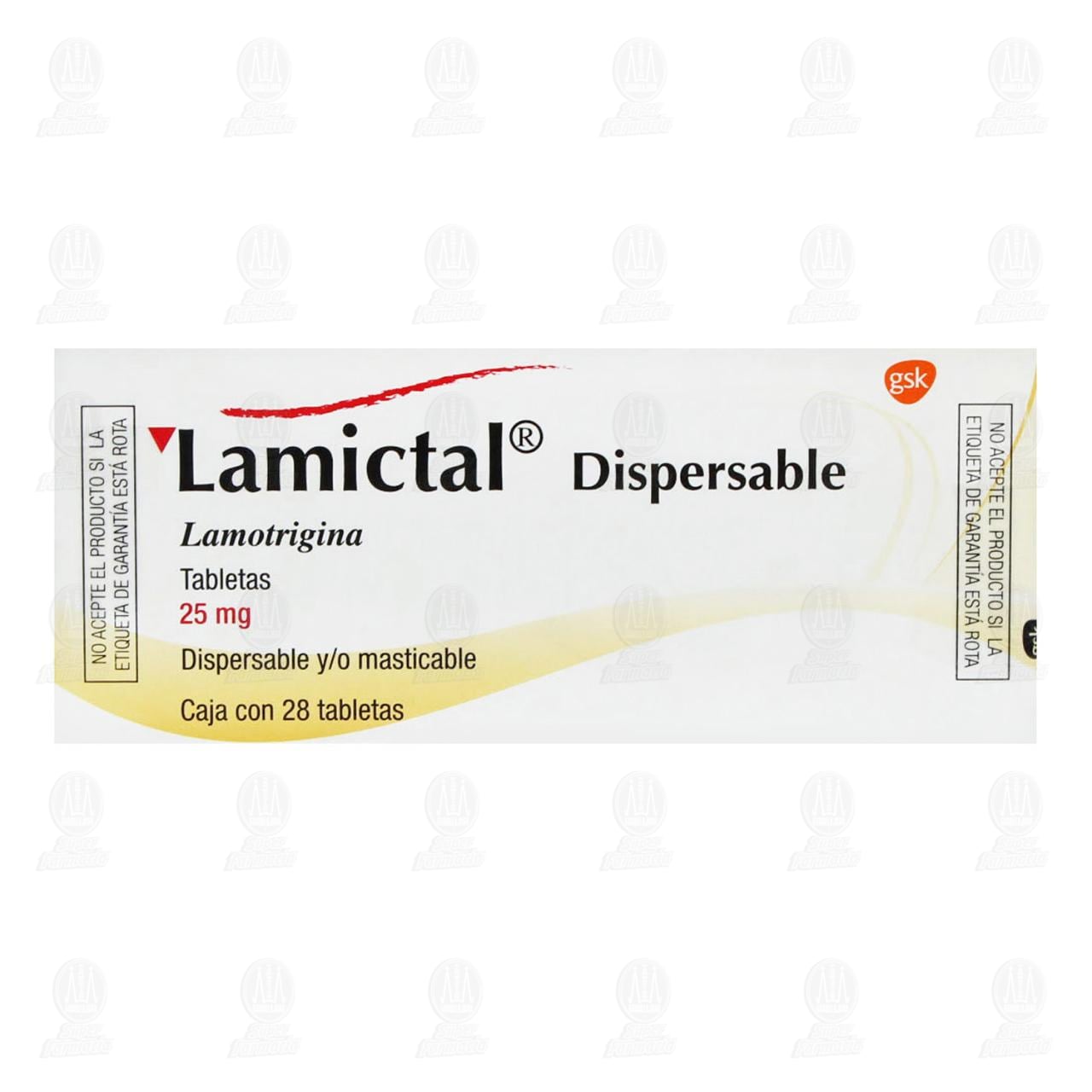 Lamictal Dispersable 25 mg, 28 Tabletas. image number 1