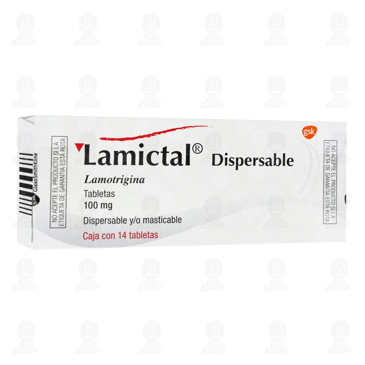 Lamictal 100 mg, 14 Tabletas. image number 0