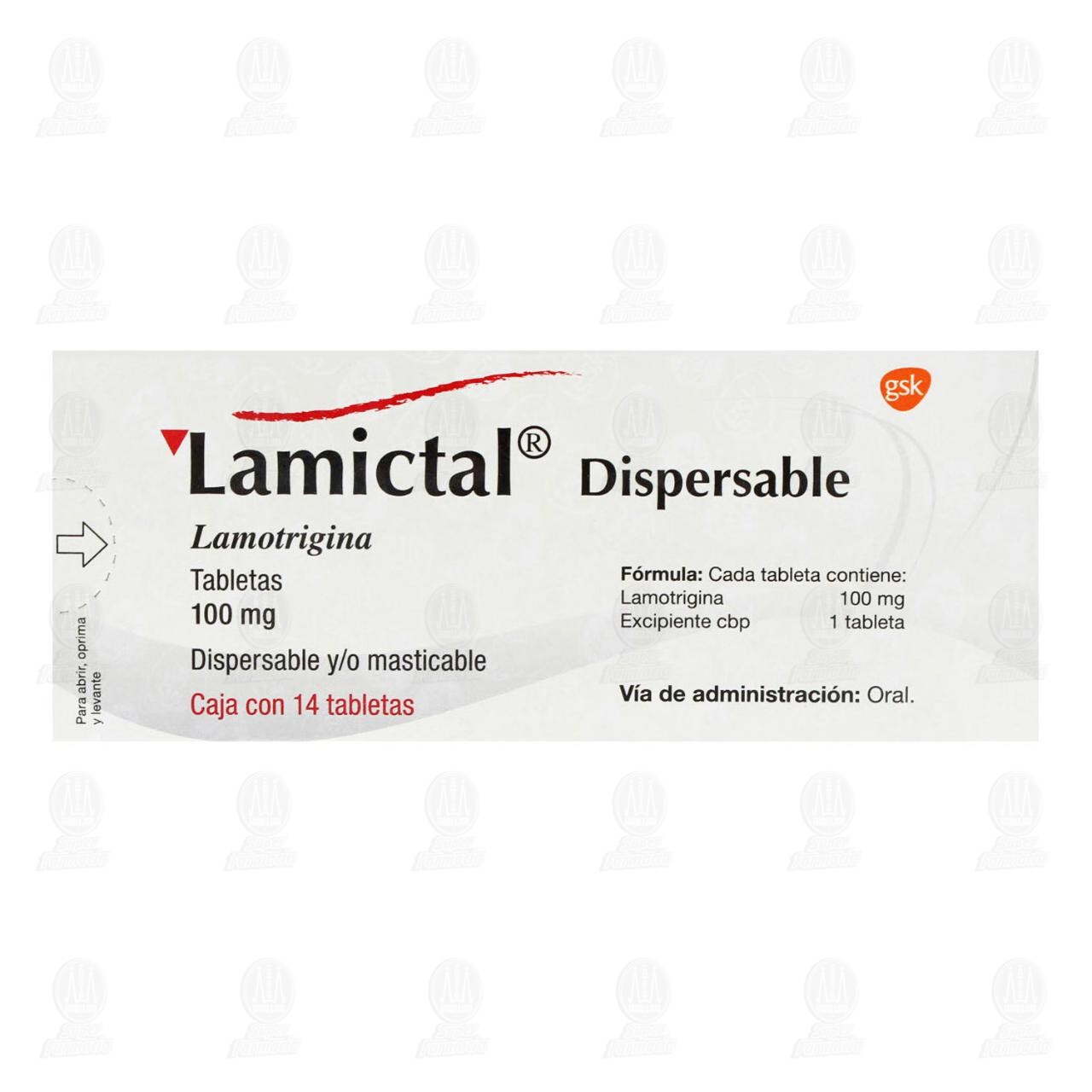 Lamictal 100 mg, 14 Tabletas. image number 2