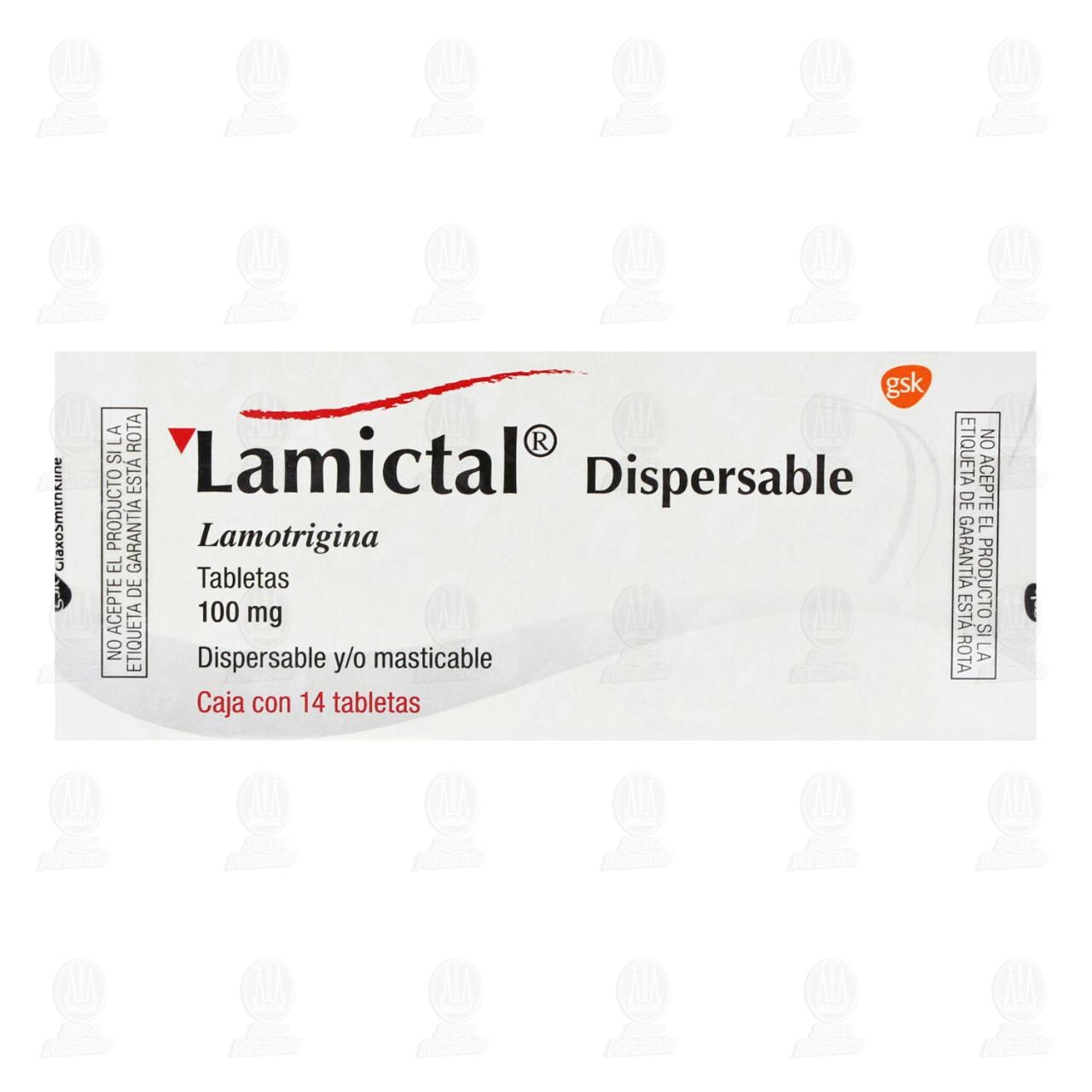 Lamictal 100 mg, 14 Tabletas. image number 1