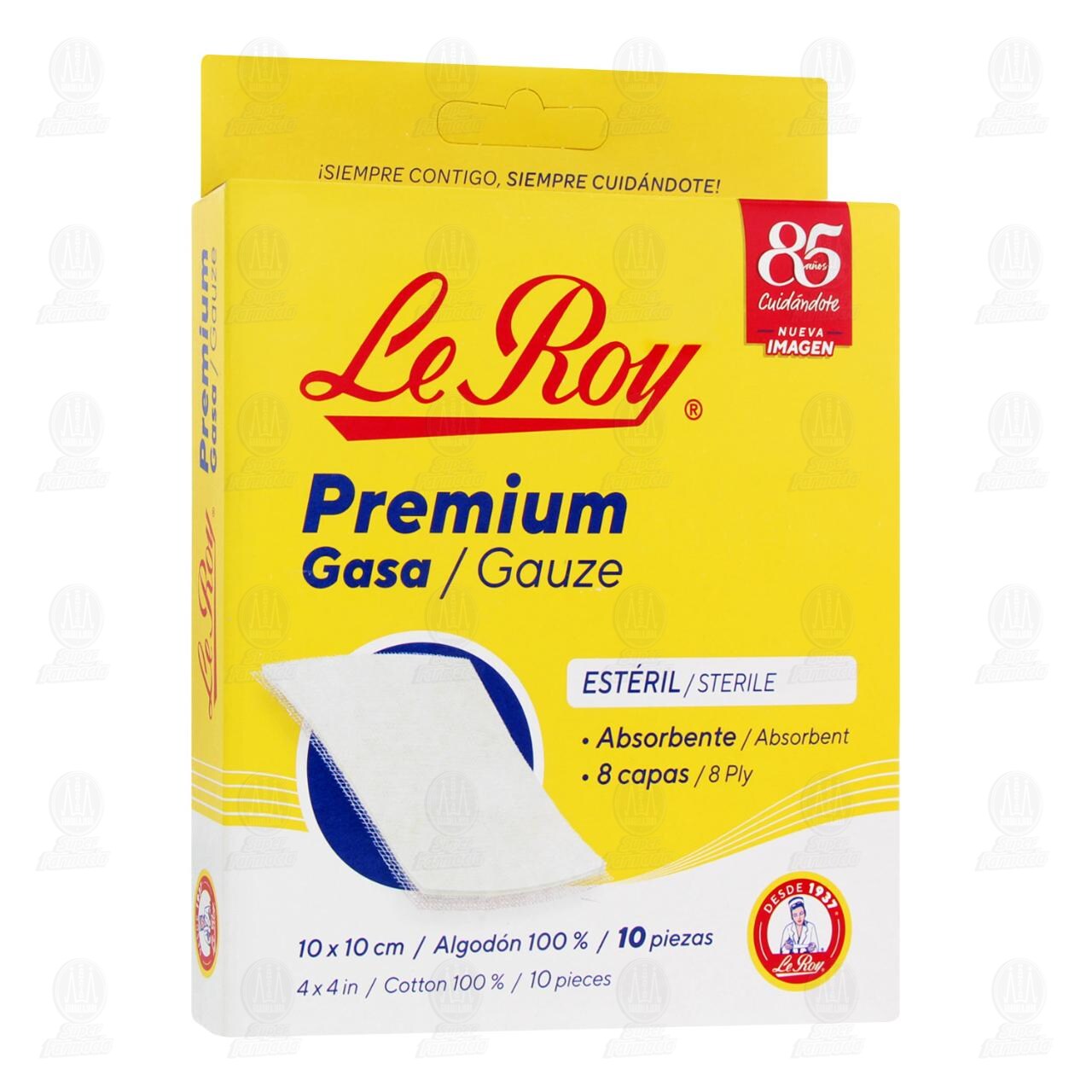 Gasa Le Roy Premium 10cm x 10cm, 10 pzas. image number 0