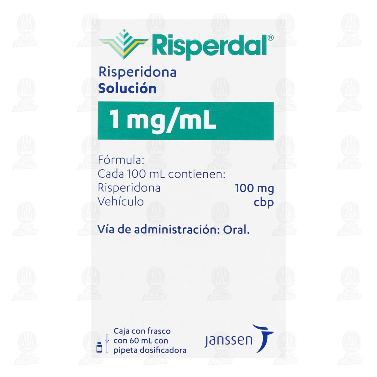 Risperdal 1mg/ml Soluci&oacute;n, 60 ml. image number 1