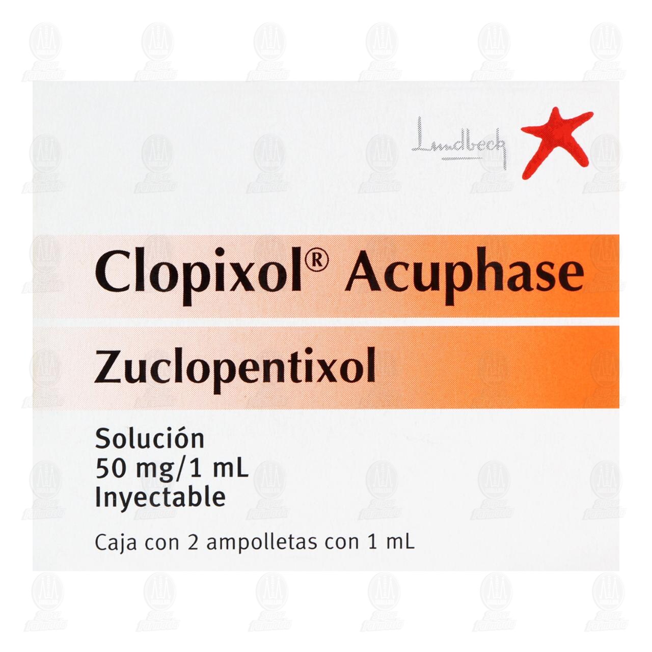 Clopixol Acuphase 50mg/1ml Soluci&oacute;n Inyectable, 2 Ampolletas de 1 ml c/u. image number 1
