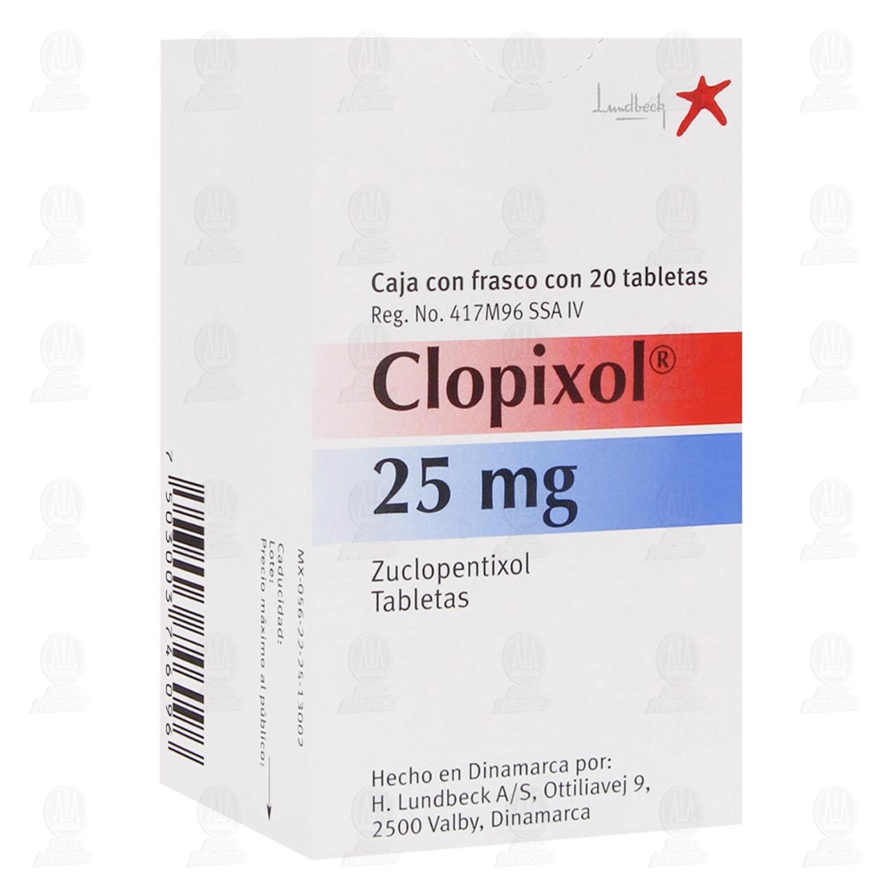 Clopixol 25 mg, 20 Tabletas.