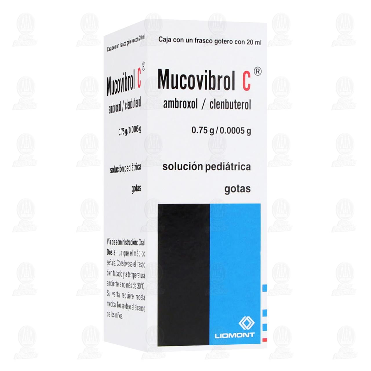 Imagen para Mucovibrol C Solución Pediátrica Gotas 0.75gr/0.0005gr, 20 ml.