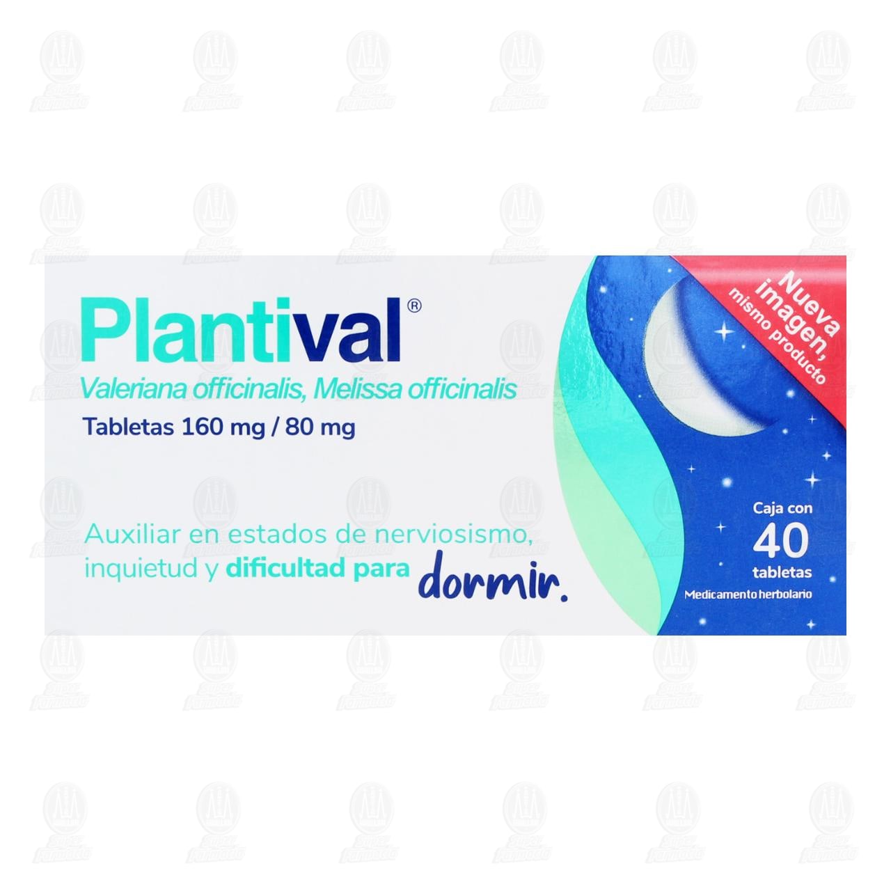 Plantival Tabletas 160 mg/80mg, 40 Tabletas. image number 1