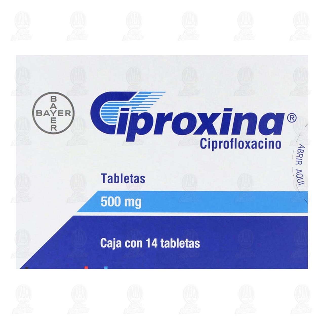 Ciproxina 500 mg, 14 Tabletas. image number 1