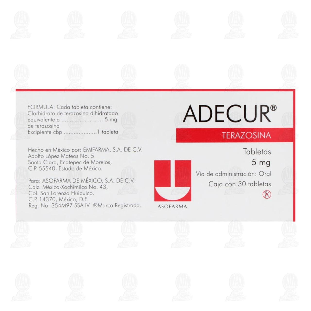 Adecur 5 mg, 30 Tabletas. image number 2
