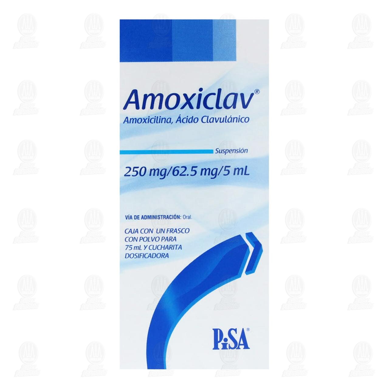 Amoxiclav 250mg/62.5mg/5ml Suspensi&oacute;n, 75 ml. image number 1