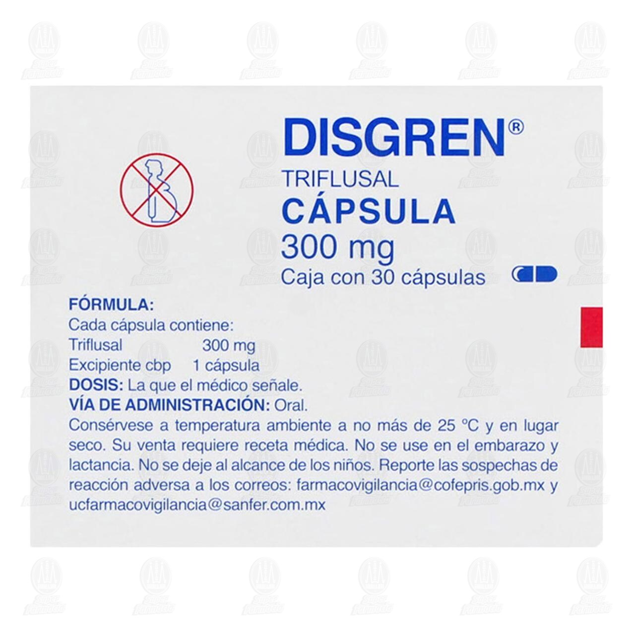 Disgren 300 mg, 30 C&aacute;psulas. image number 2