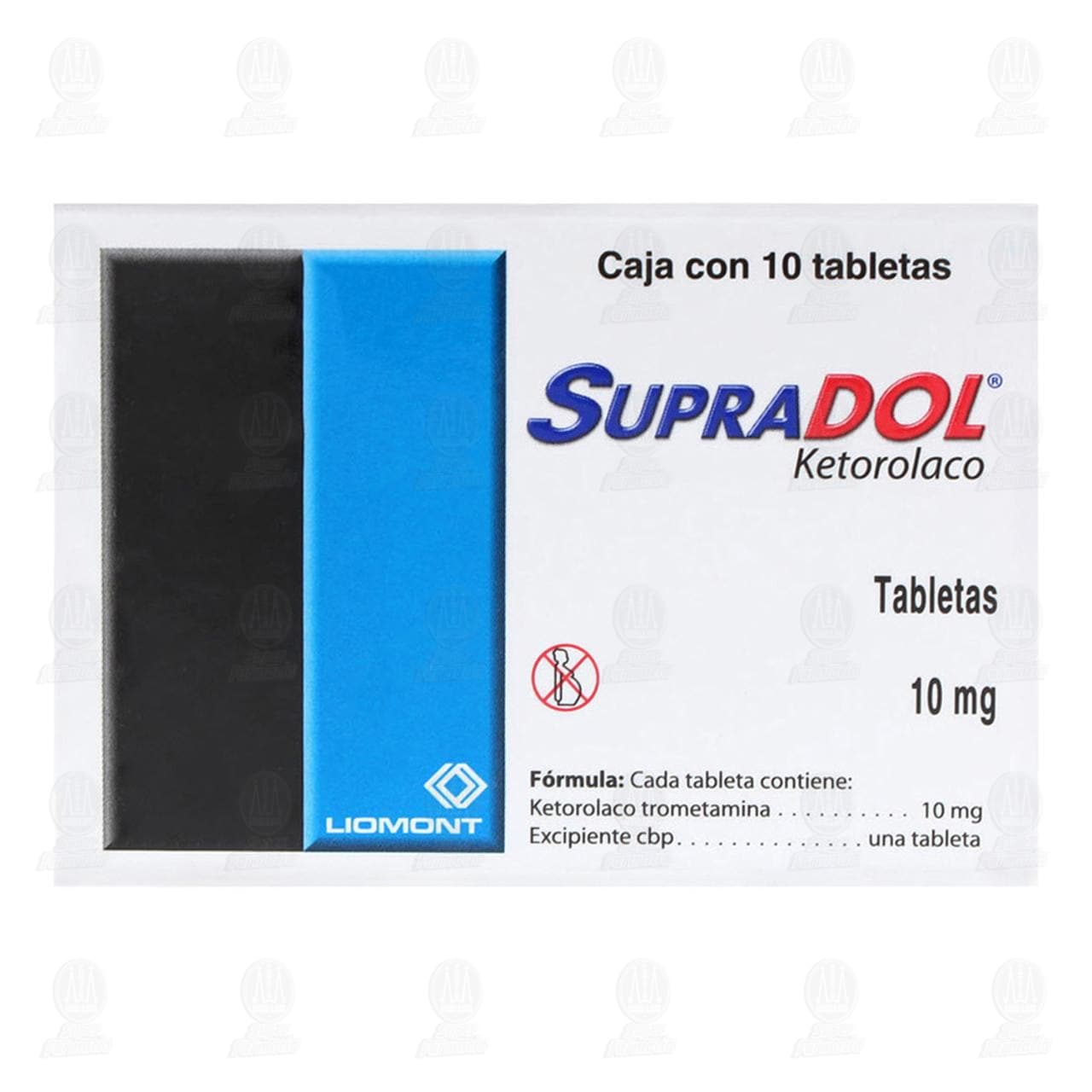 Supradol 10 mg, 10 Tabletas. image number 2