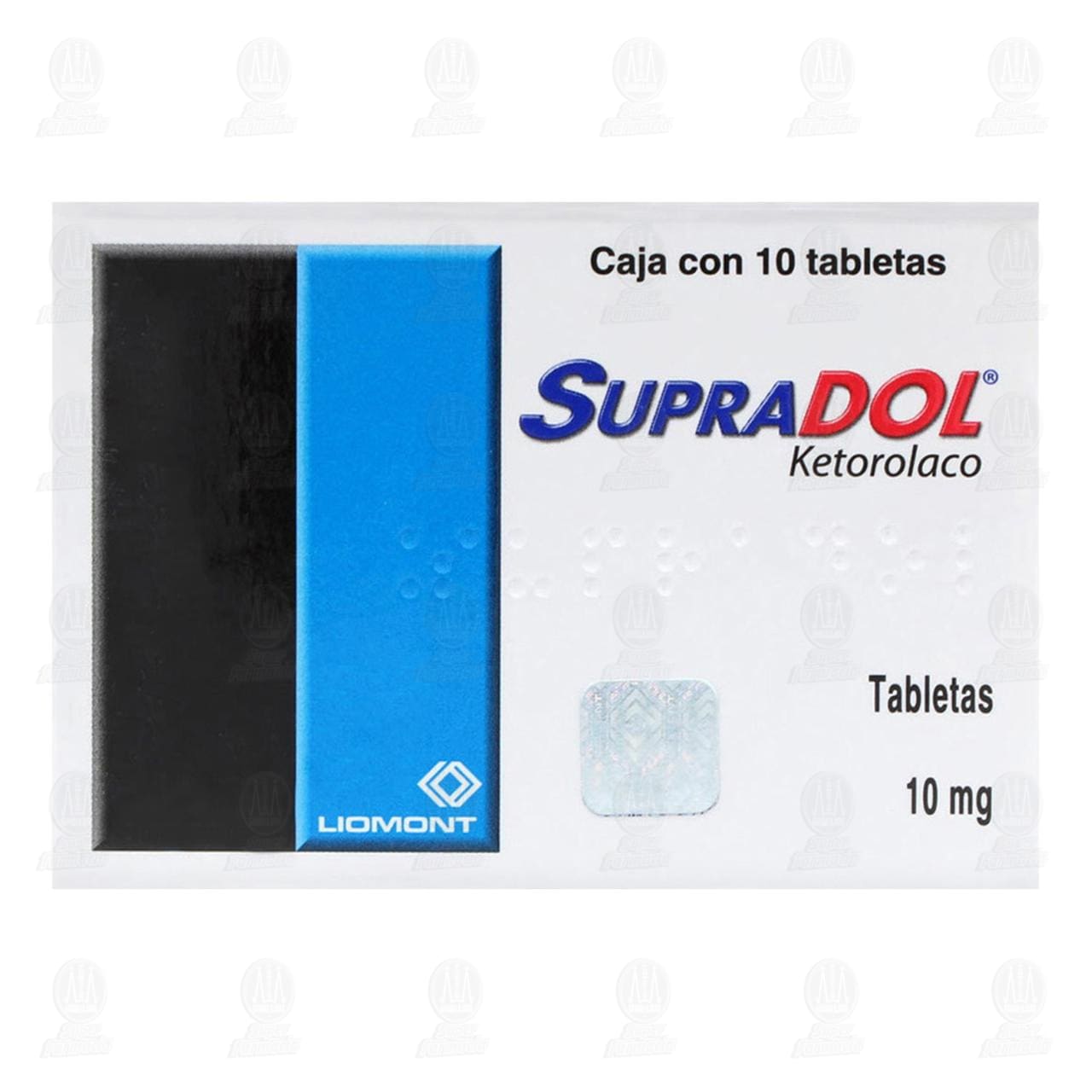 Supradol 10 mg, 10 Tabletas. image number 1