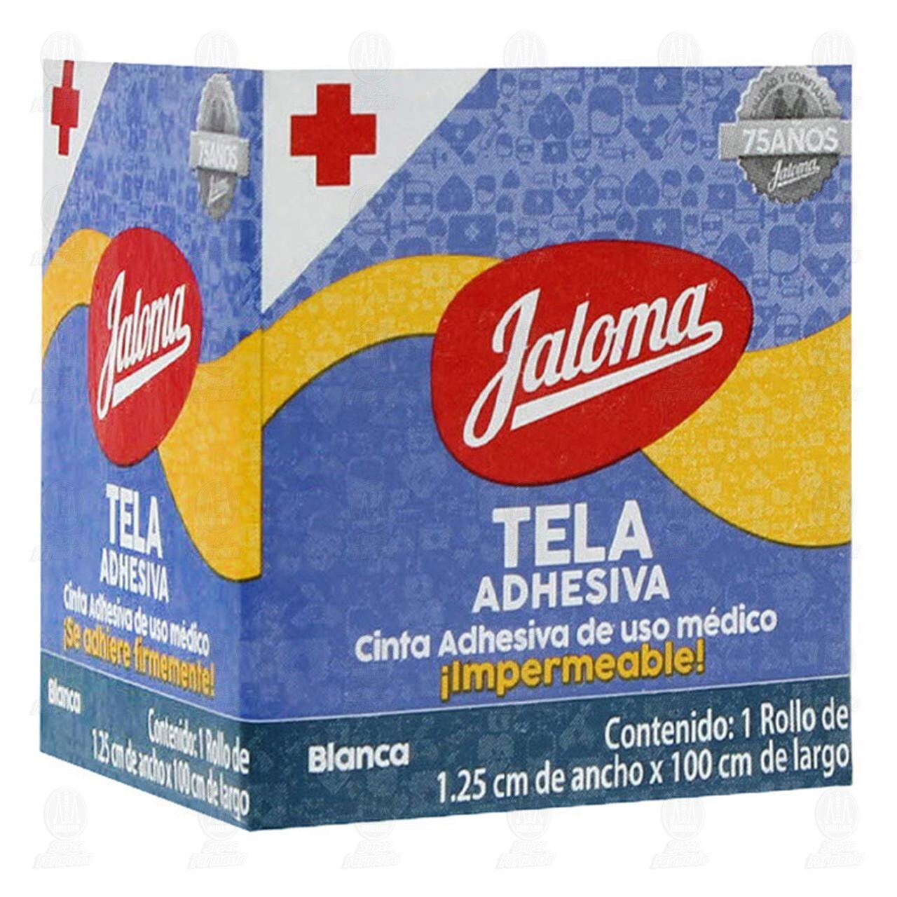 Tela Adhesiva Jaloma Color Blanco 1.25cm x 100cm, 1 pz. image number 0