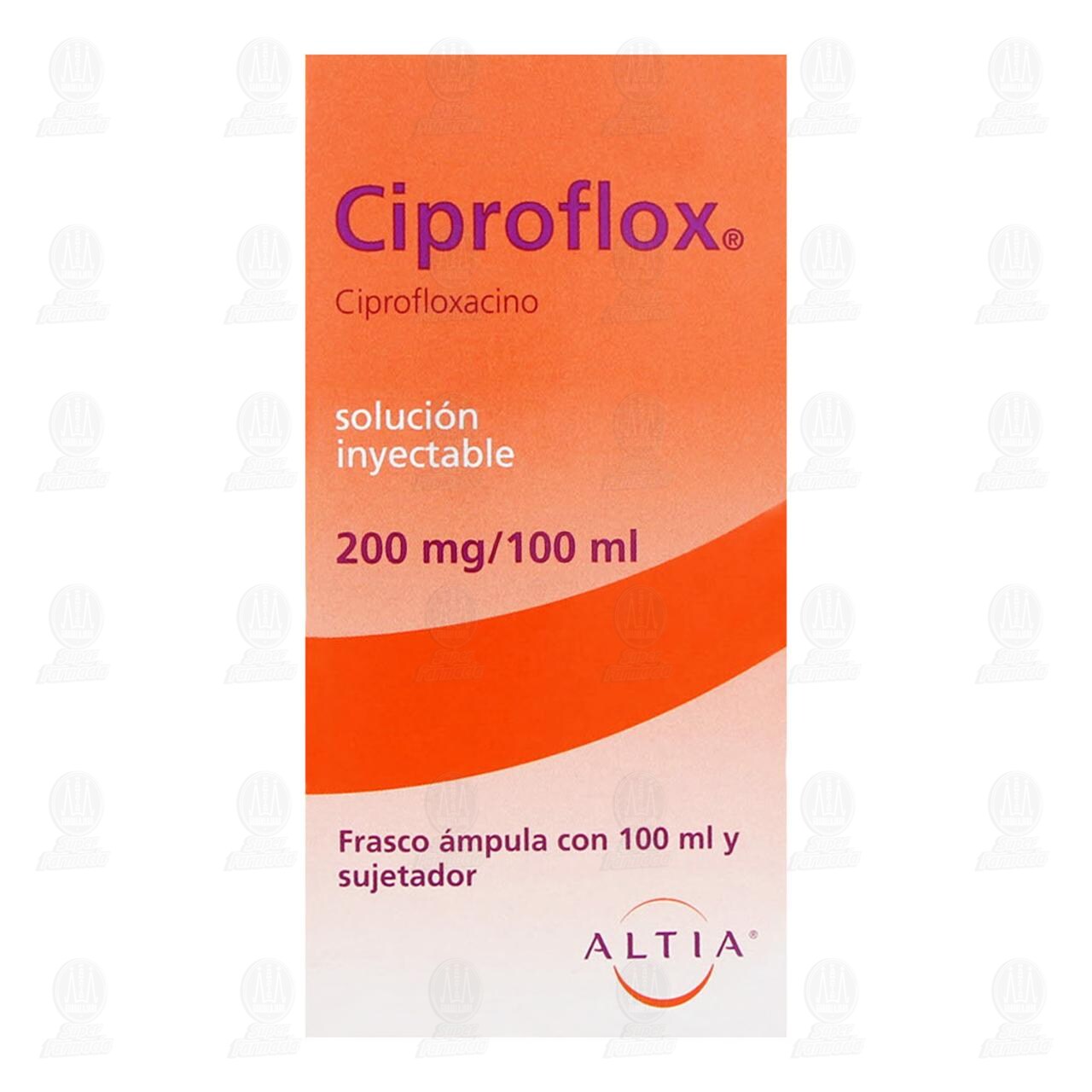 Ciproflox 200 mg Soluci&oacute;n Inyectable, 100 ml. image number 1