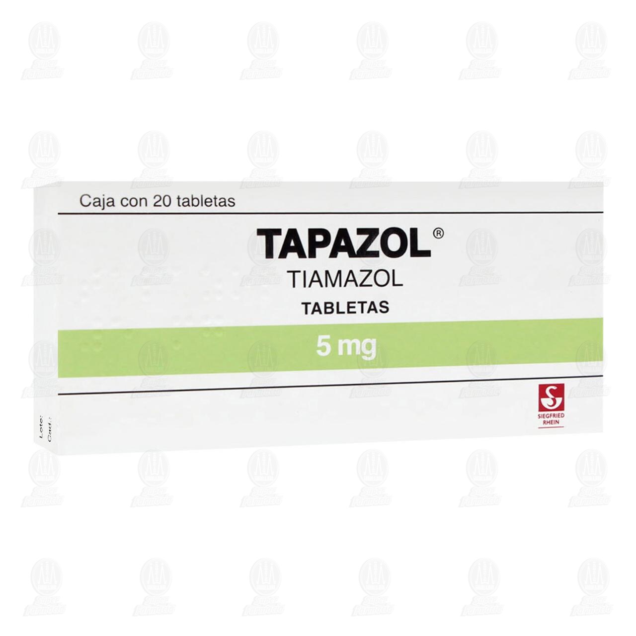 Tapazol 5 mg, 20 Tabletas. image number 0
