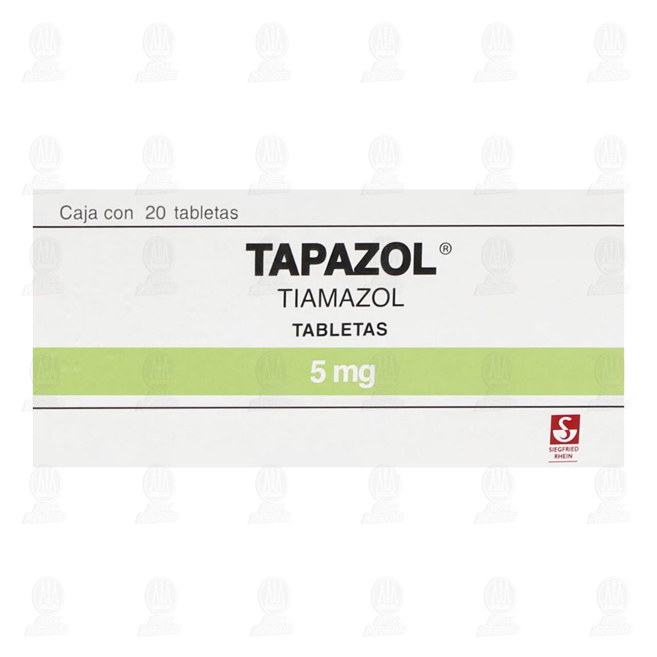 Tapazol 5 mg, 20 Tabletas. image number 1
