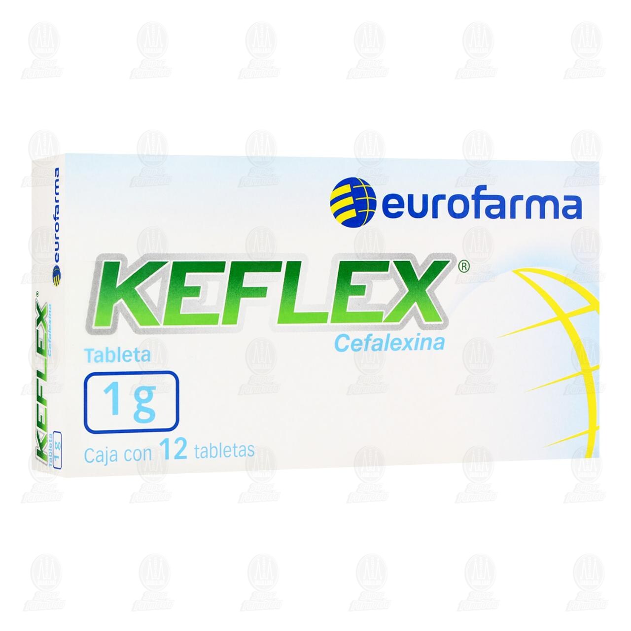 Keflex 1 gr, 12 Tabletas. image number 0
